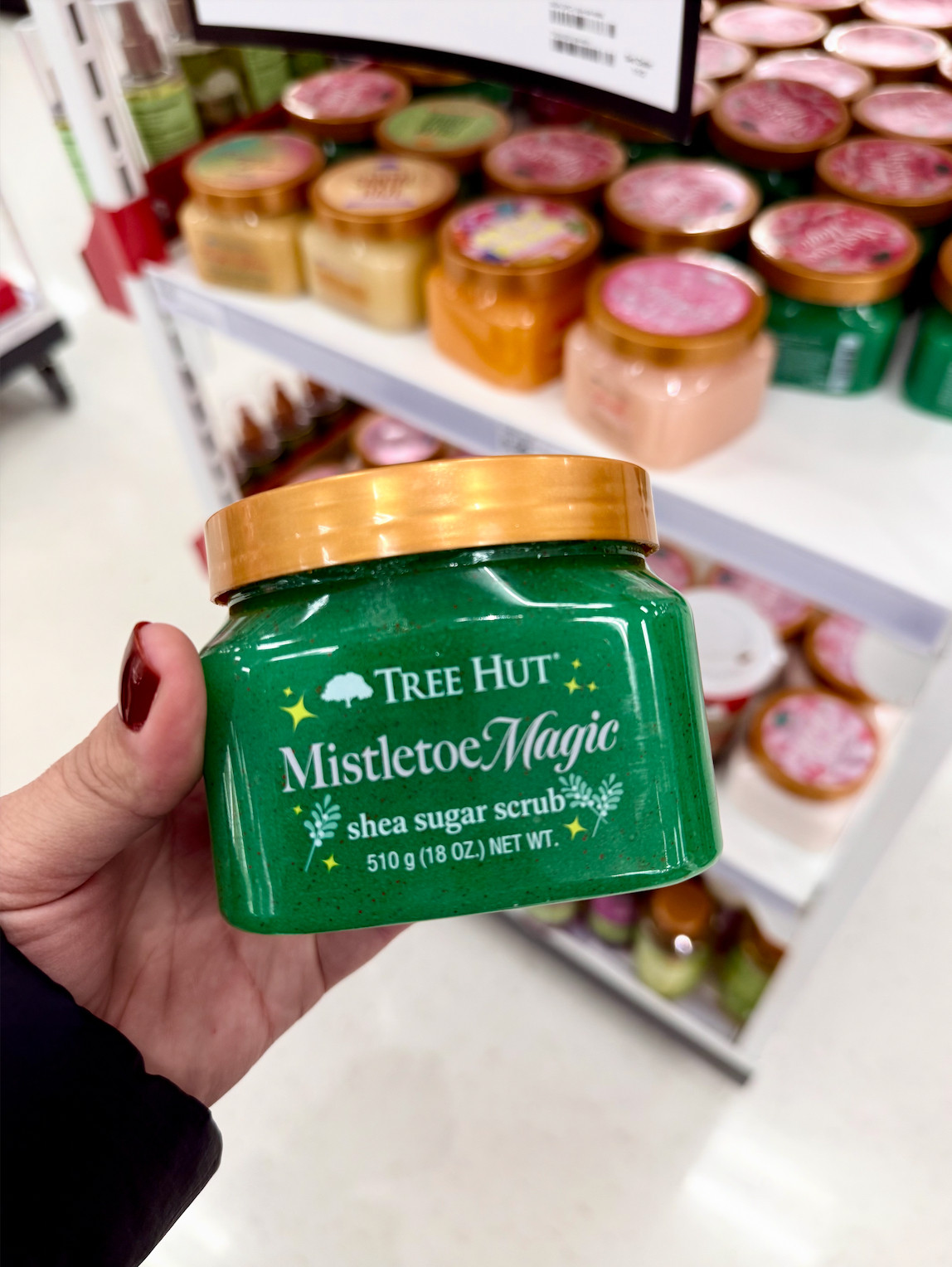 Tree Hut Mistletoe Magic Shea Sugar Scrub is marked down to $7.99 (regularly $11.99).
Full-size 18 oz jar and one of their most popular holiday scents.

Great stocking stuffer, teacher gift add-on, or just an easy self-care pick. Leaves skin smooth without feeling greasy. 

 #LTKGiftGuide #LTKHoliday #LTKBeauty