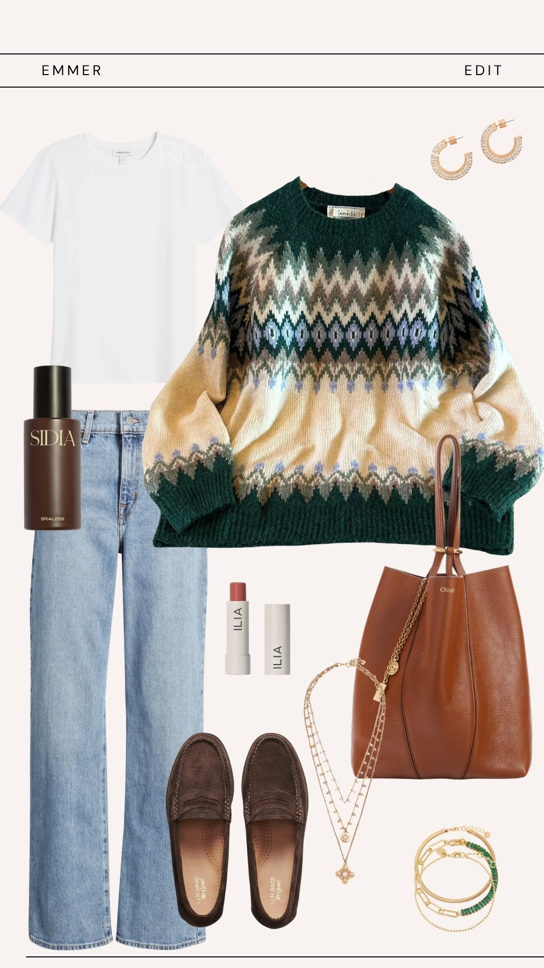 Outfit idea

fair isle sweater | penny loafers | loafers | jeans | white tee | bag  

 

#LTKCyberWeek #LTKGiftGuide #LTKootd