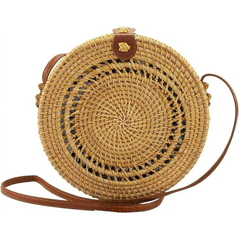 ShelterCast Boho Circle: Handcrafted Round Rattan Bag for Effortless Style | Walmart (US)