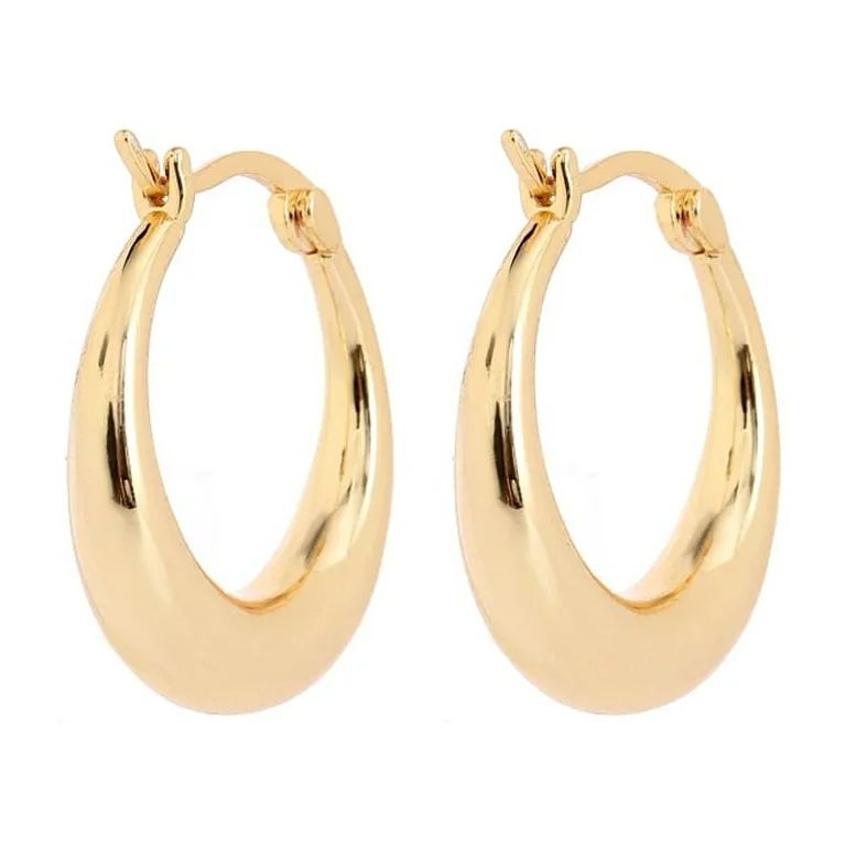 14K Gold Graduated Hoop Huggie Earring - Walmart.com | Walmart (US)