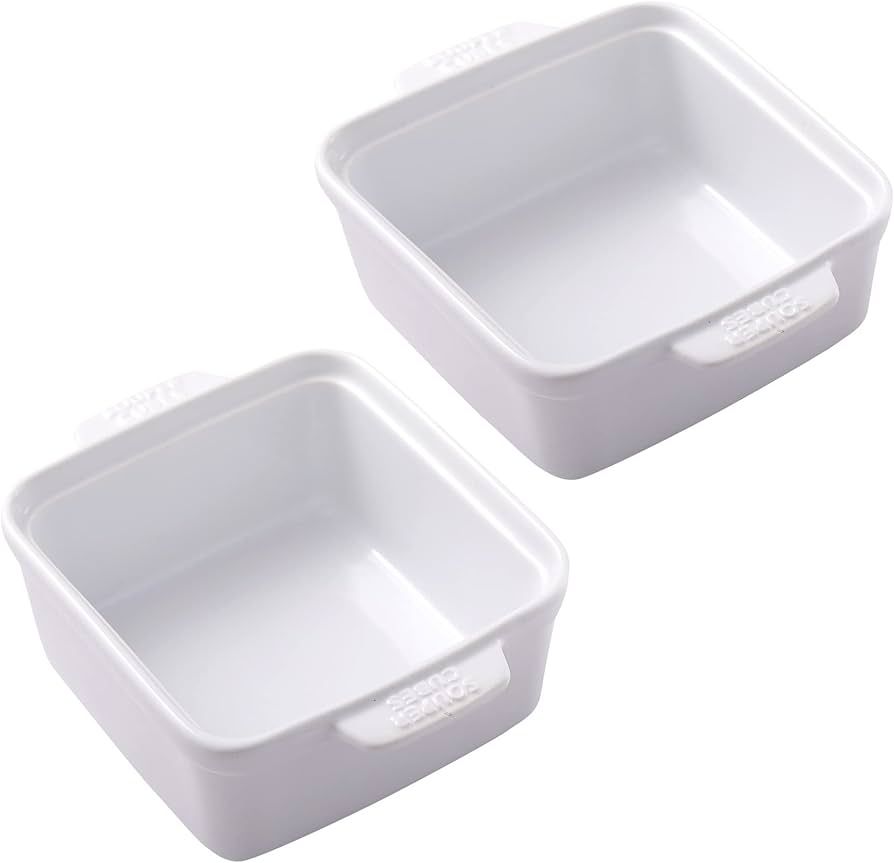 Souper Cubes Stoneware - 5" Square Baking Dish - Ceramic Baking Pan Set - Kitchen Essentials and ... | Amazon (US)