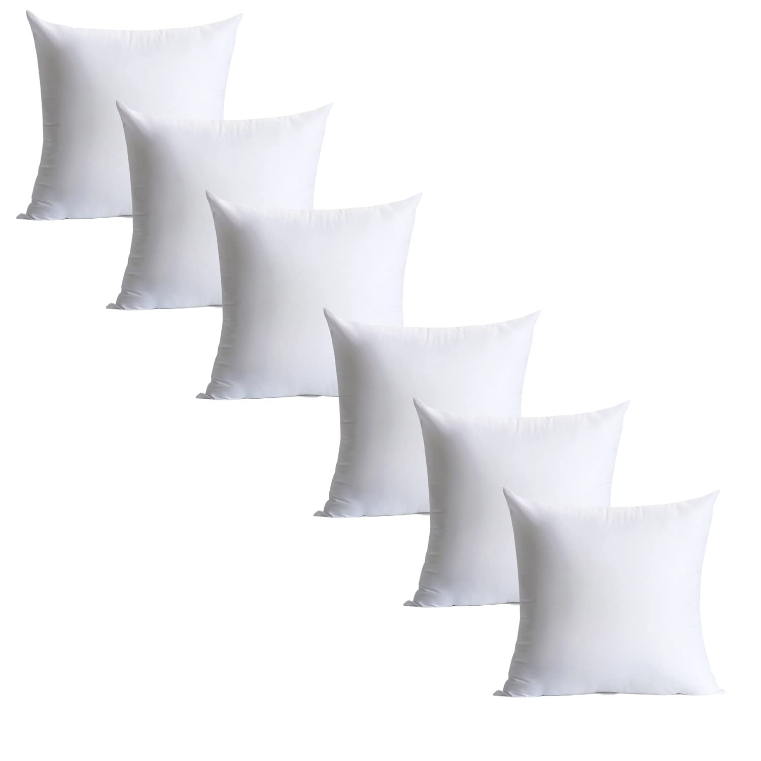 20 x 20 inches Pillow Inserts, Set of 6 Hypoallergenic Brushed Microfiber Liner Down Alternative ... | Amazon (US)