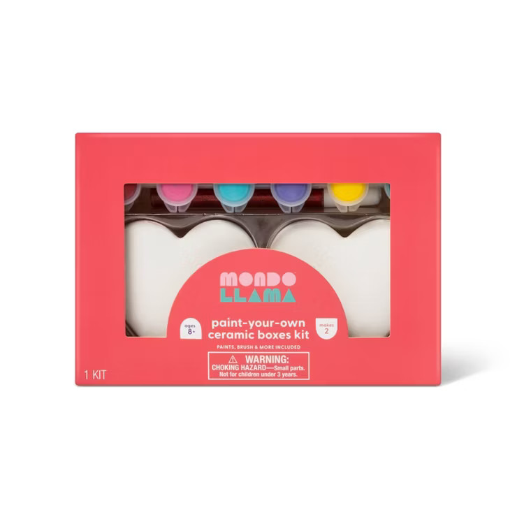 Valentine's Day Paint-Your-Own Ceramic Heart Trinket Kit - Mondo Llama™ | Target