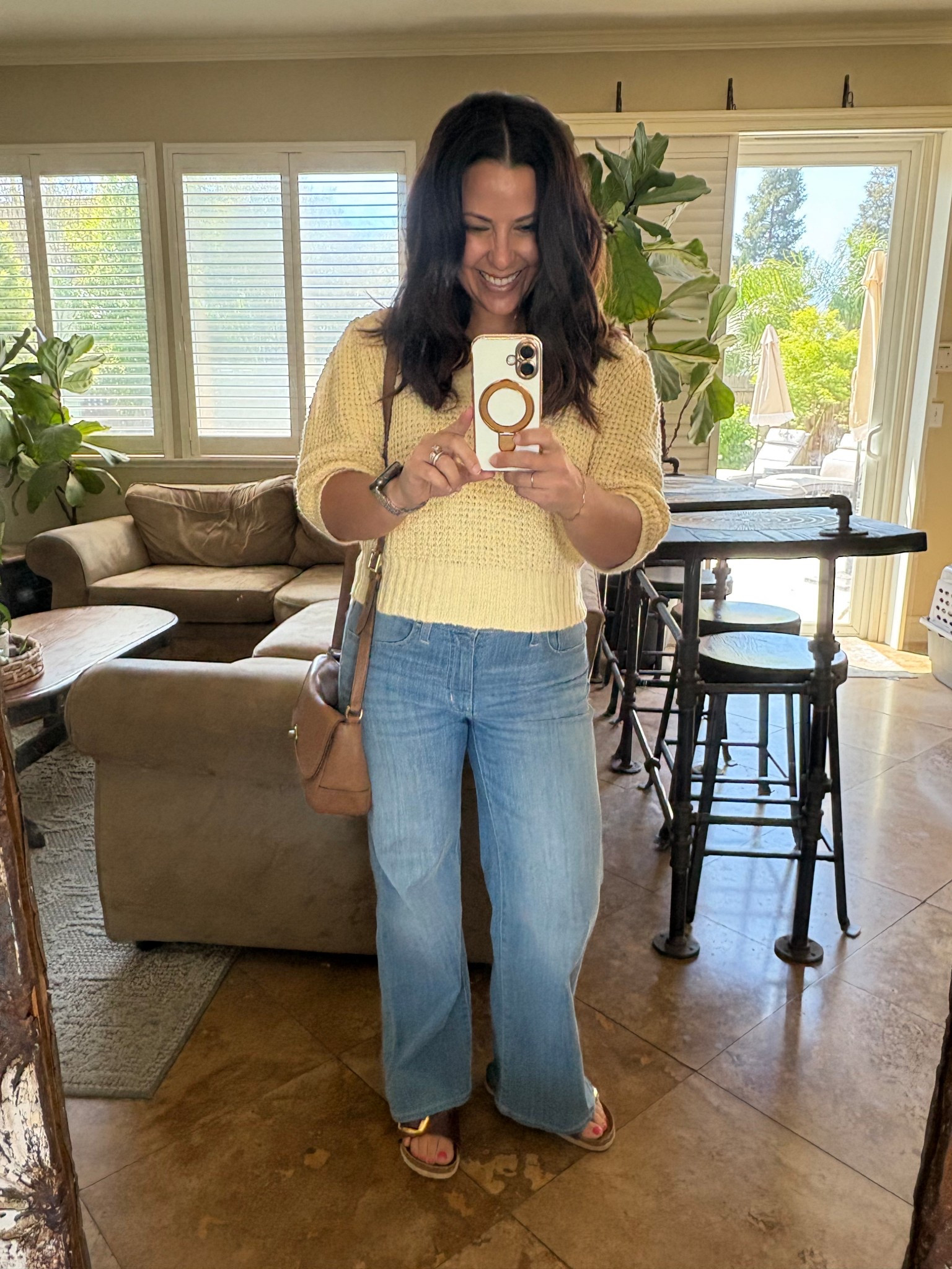 Easy spring sweater outfit for a Costco run. Butter yellow sweater 

#LTKOver40 #LTKFindsUnder100 #LTKPetite