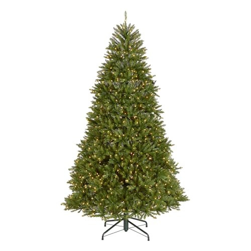 National Tree Company Pre-Lit Artificial Full Christmas Tree, Green, Dunhill Fir, White Lights, Includes Stand, 9 Feet | Amazon (US)