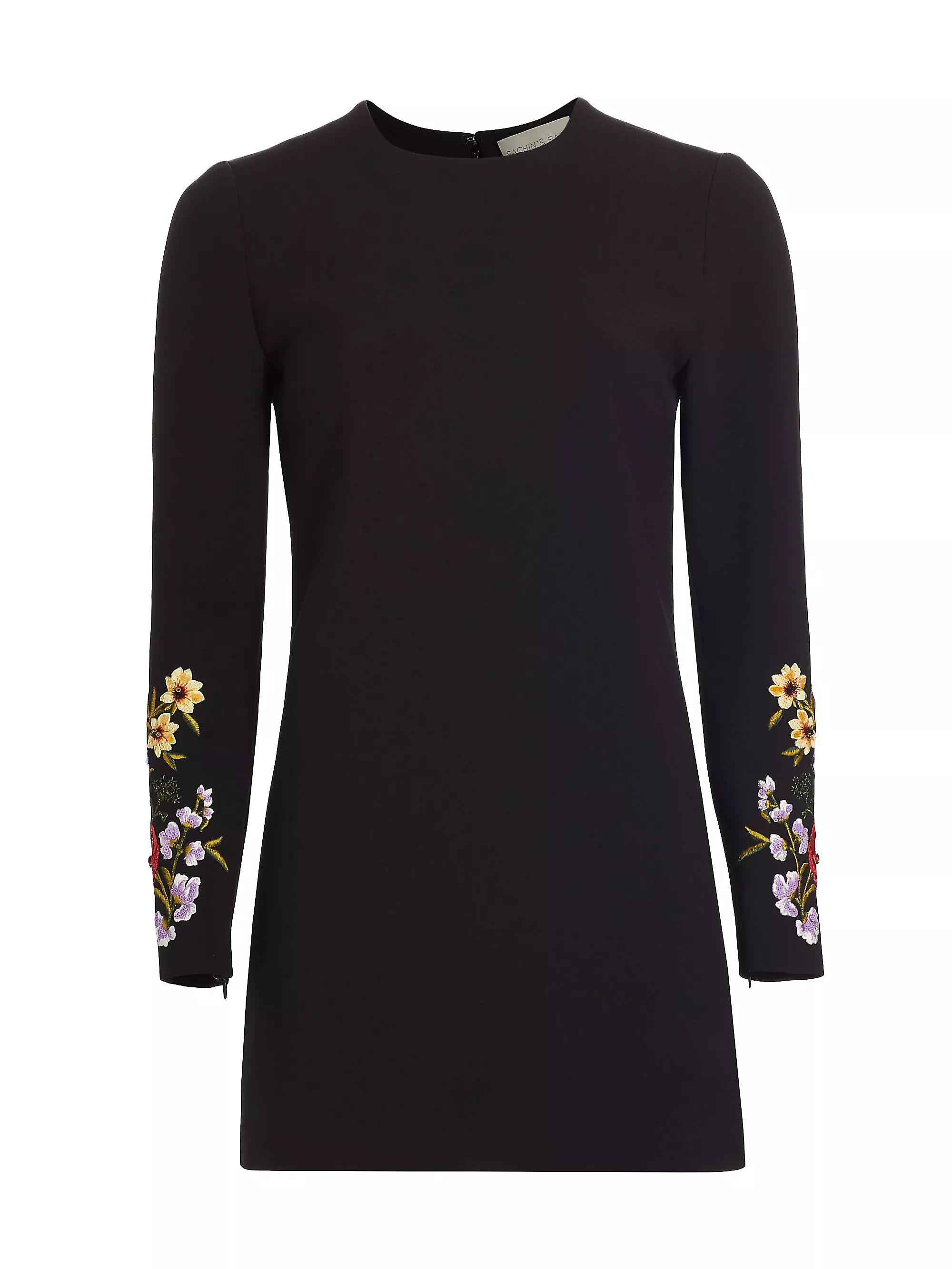 Lily Embroidered & Sequined Stretch Crepe Minidress | Saks Fifth Avenue