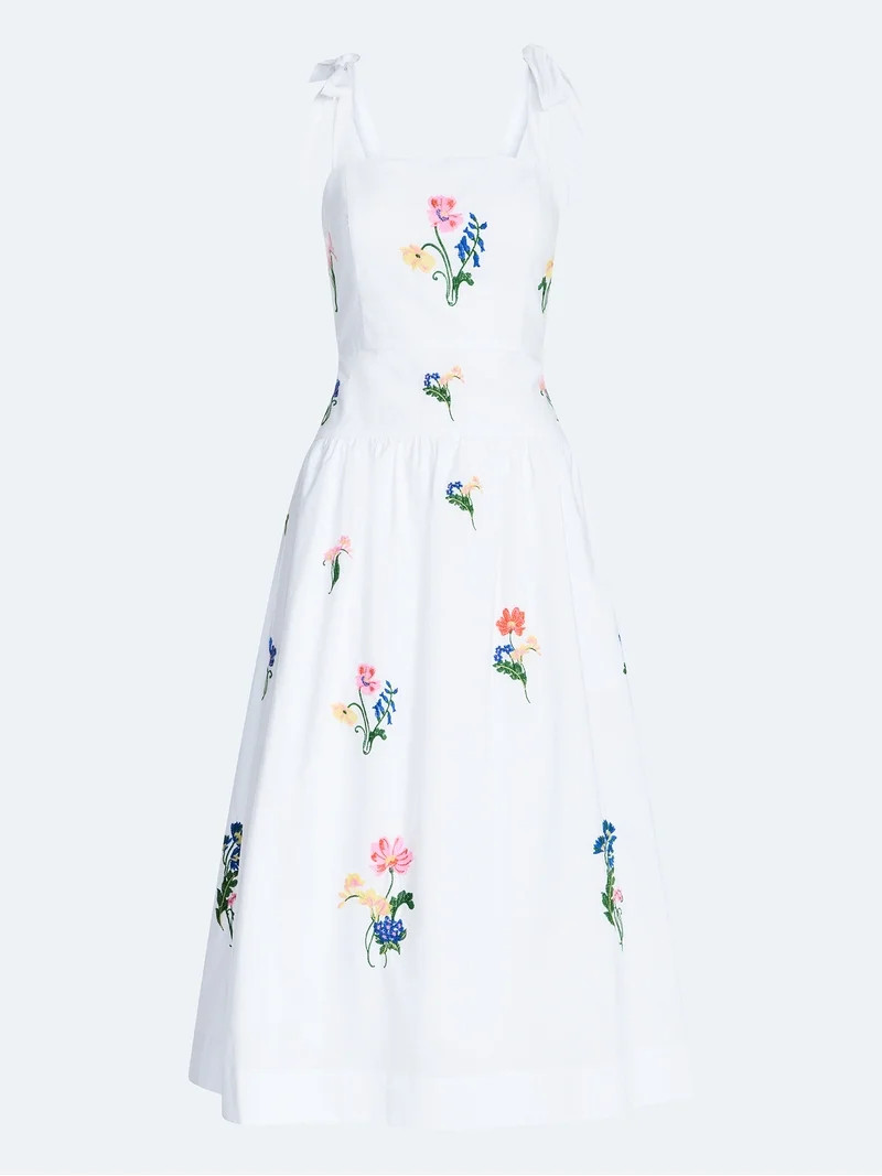 Free Assembly Women's and Women's Plus Embroidered Cotton Sleeveless Maxi Dress, Sizes XS-4X | Walmart (US)