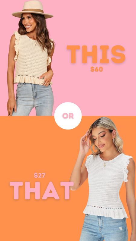 This or that… short sleeve sweater 

#LTKSeasonal #LTKstyletip #LTKover40