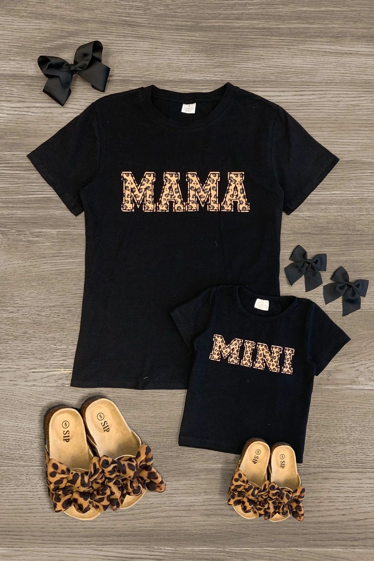 Mom & Me - "Mama & Mini" Black Leopard Top | Sparkle In Pink