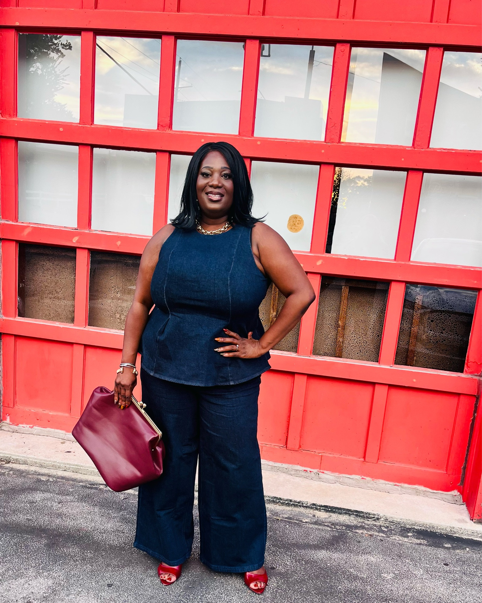 @Target denim peplum top set now on sale at Target 🎯

I am wearing size XXL in the top and 17 in the jeans

#LTKSaleAlert #LTKPlusSize #LTKOver40