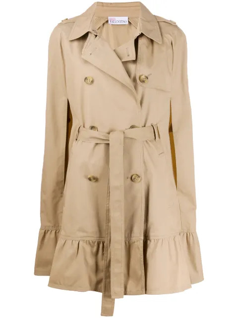 ruffled hem cape | Farfetch (UK)