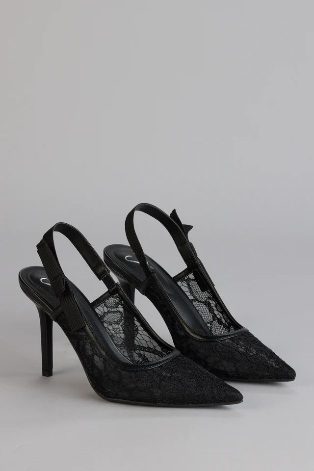 Delicate Drama Stiletto Slingback Pumps | Windsor Stores