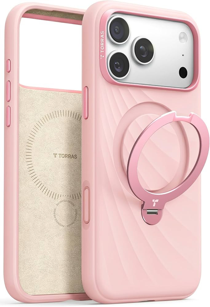 TORRAS Q3 Wind for iPhone 17 Pro Max Case Liquid Silicone, Fit for MagSafe, 360 Spin Magnetic Sta... | Amazon (US)