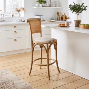 Florine Counter Height Barstool, Fabric | Dunelm
