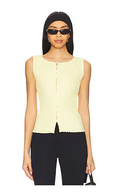 Free People Tilly Vest in Mellow Yellow from Revolve.com | Revolve Clothing (Global)