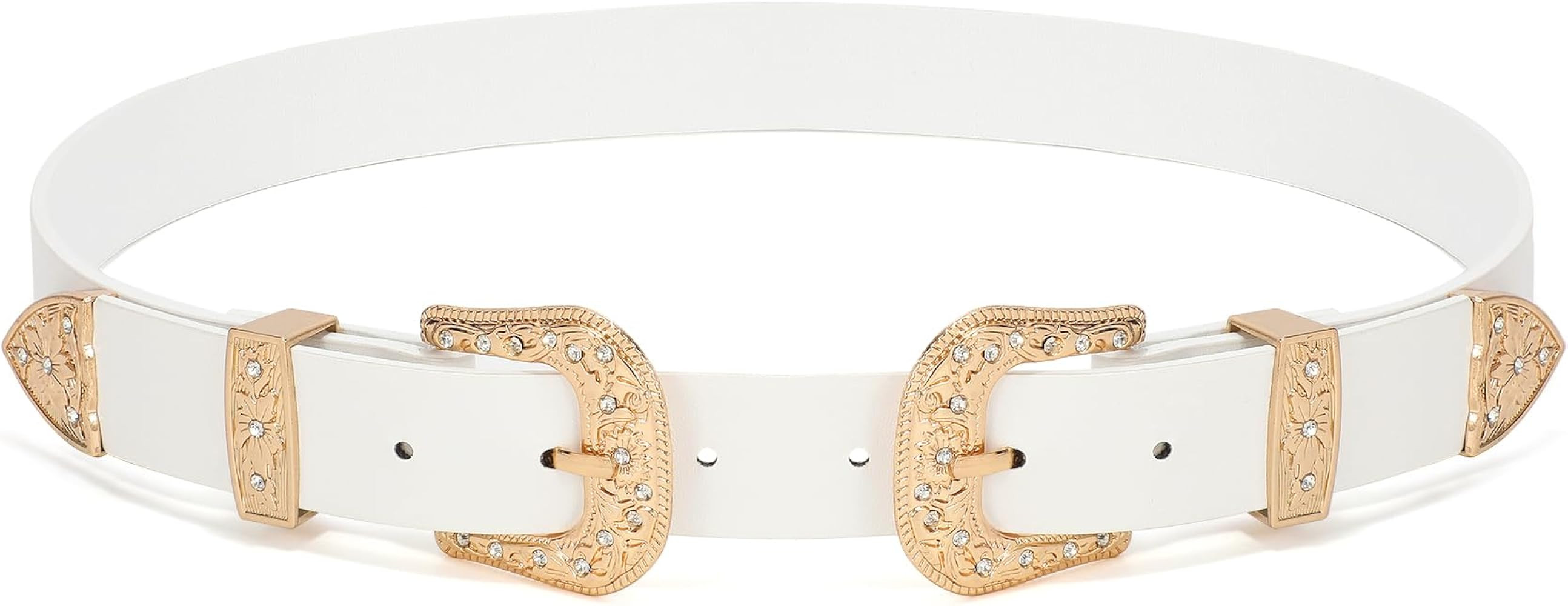 XZQTIVE Women Leather Belt Ladies Vintage Western Belt Retro Cowgirl Leather Belt Black Waist Bel... | Amazon (US)