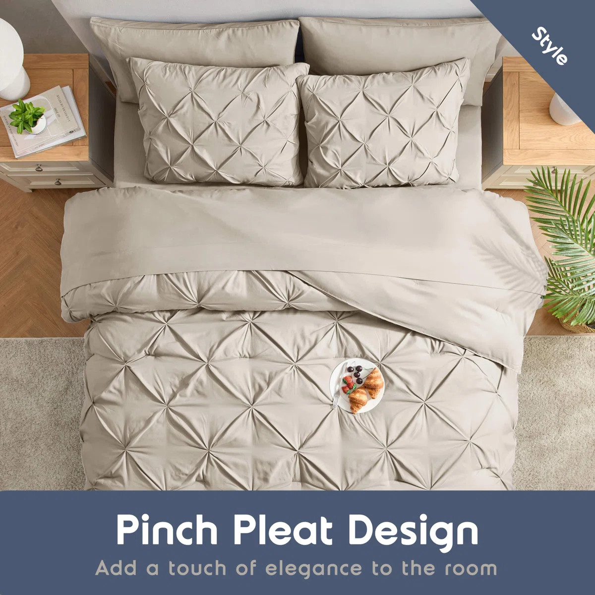 Bed-in-A-Bag Pleated Comforter Set with Bed Sheets | Wayfair North America