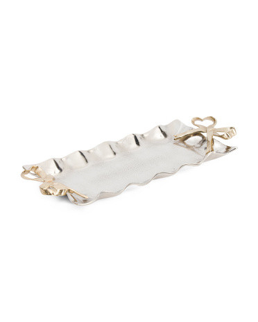 19x7.5 Rectangular Bow Serving Tray | TJ Maxx