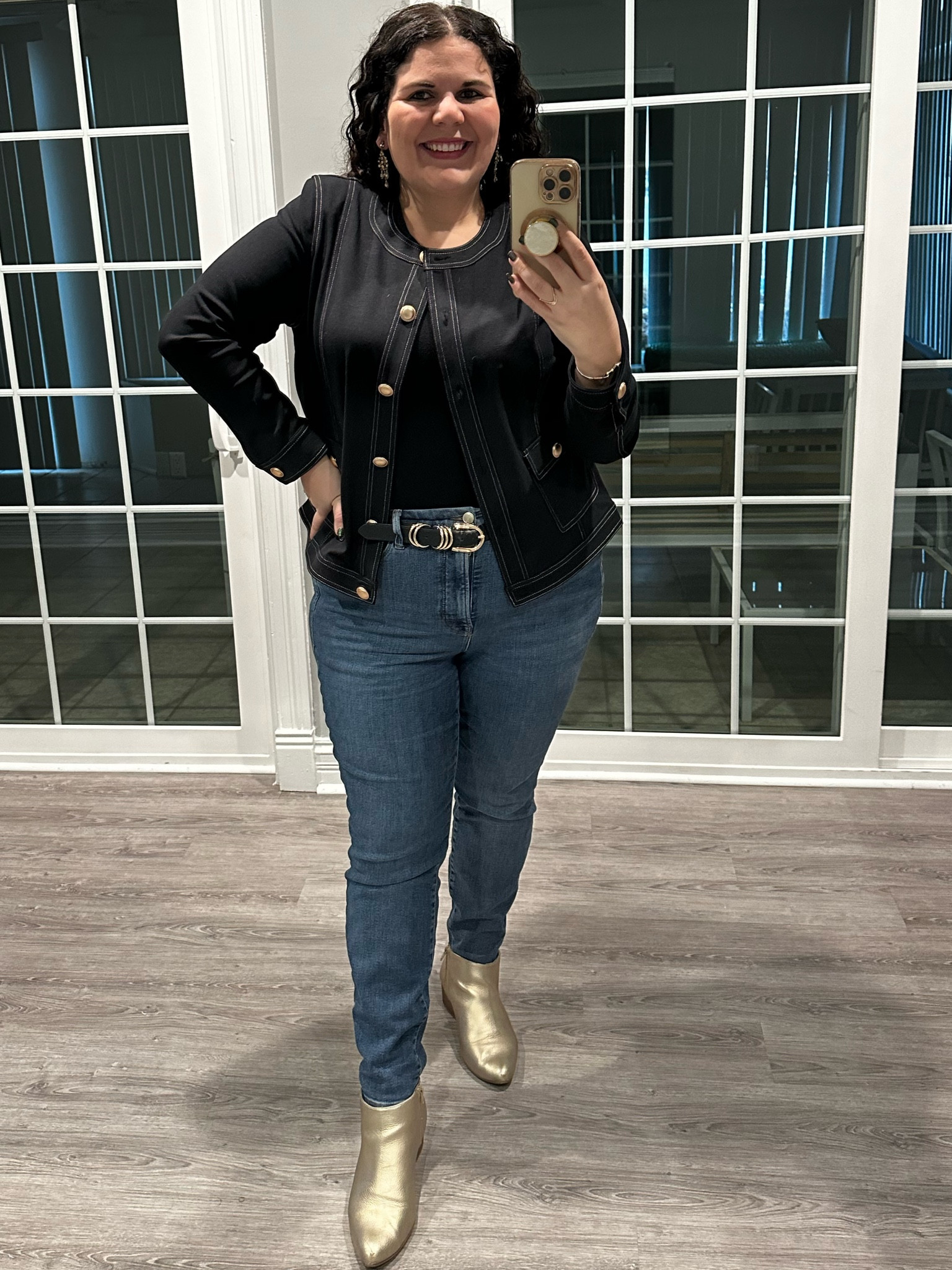 Black can still be festive during the holiday season especially if you include some gold + shiny accents! 

#LTKSeasonal #LTKHoliday #LTKstyletip