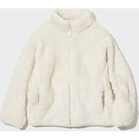Uniqlo - Fluffy Fleece Full-zip Jacket - Off White - 3-4 Years (110cm) | UNIQLO (UK)