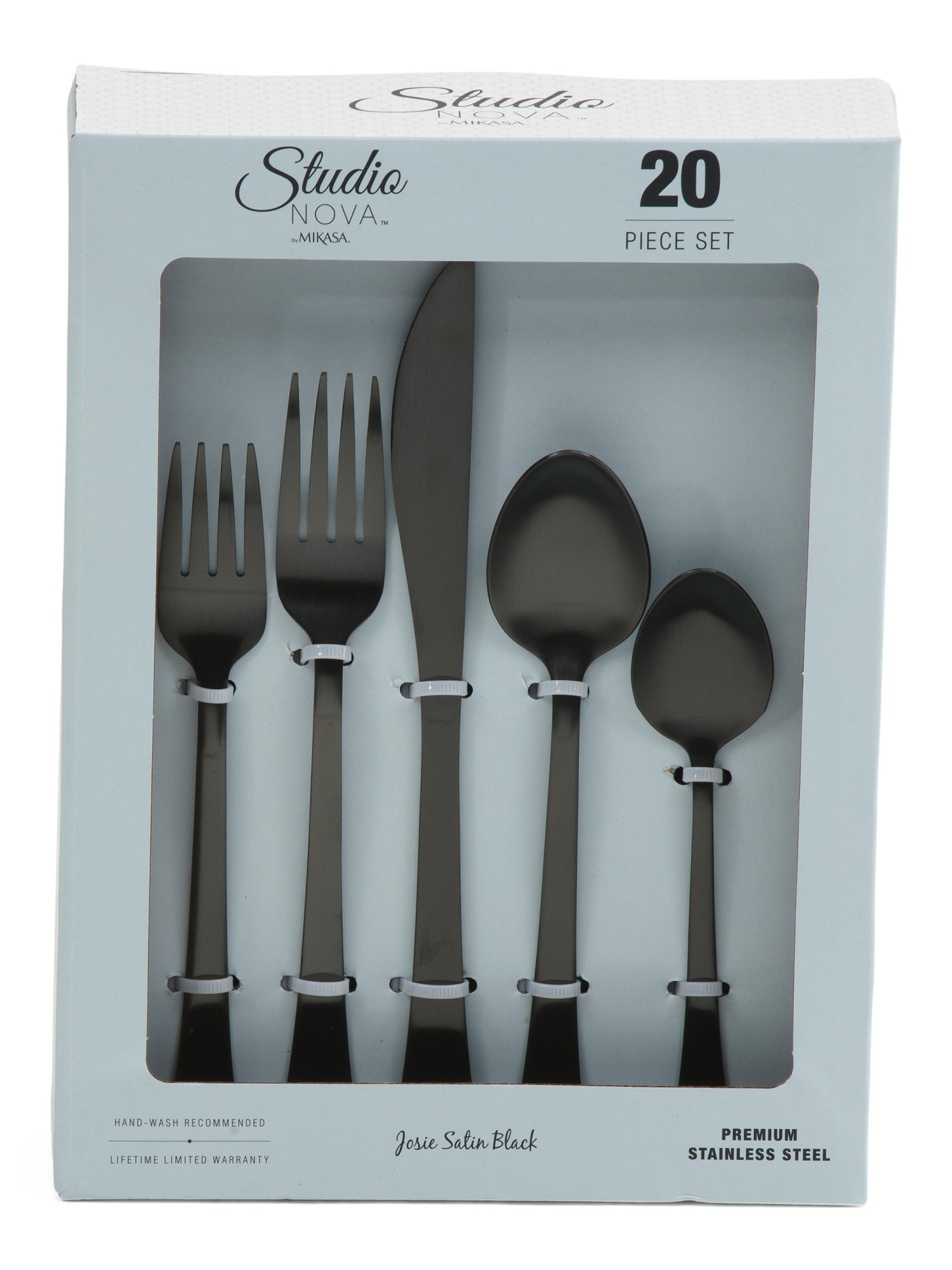 20pc Stainless Steel Josie Flatware Set | TJ Maxx