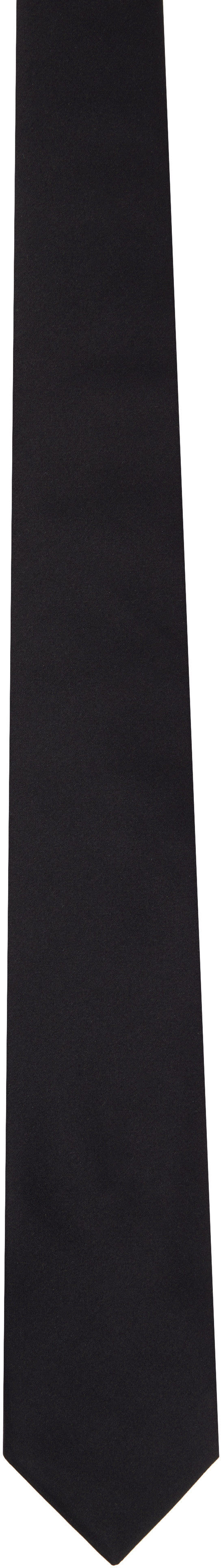Ernest W. Baker Black Satin Tie | SSENSE