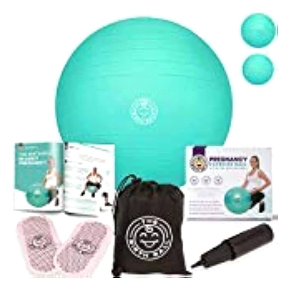 Birthing Ball for Pregnancy & Labor - 18 Page Pregnancy Ball Exercises Guide by Trimester - Non S... | Amazon (US)
