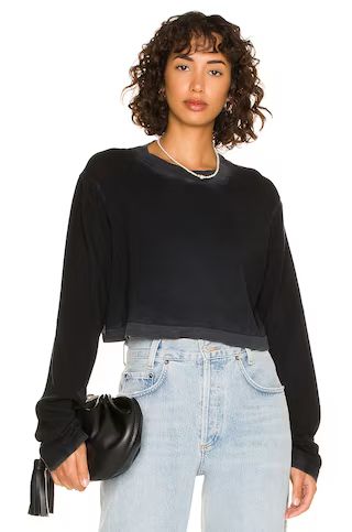 COTTON CITIZEN Tokyo Crop Long Sleeve in Vintage Black from Revolve.com | Revolve Clothing (Global)