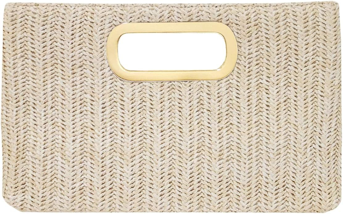 Top Handle Straw Clutch | Amazon (US)