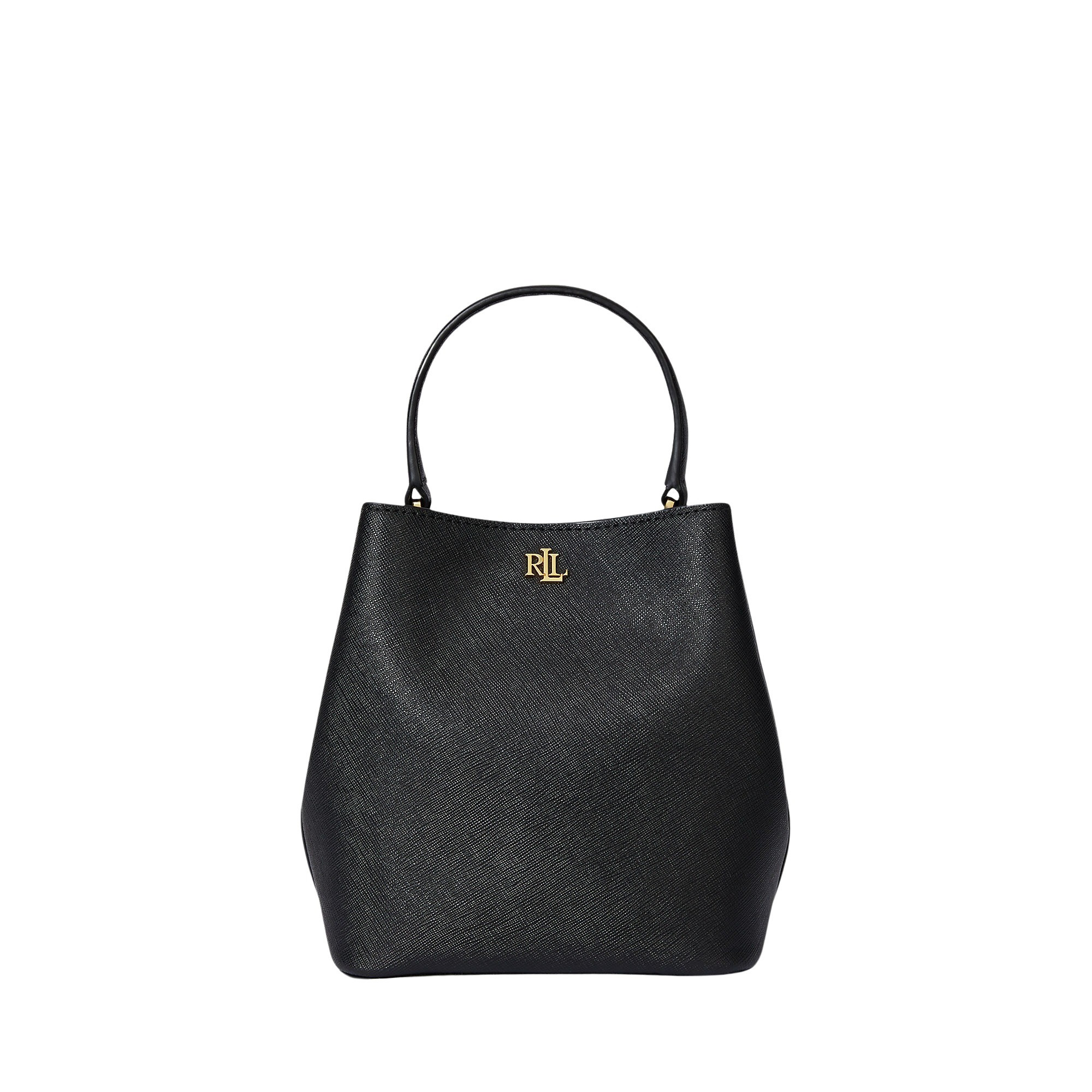 Lauren Ralph Lauren Reese Sm Bkt Bucket Bag Small Black Cow Leather - Women | Italist.com US
