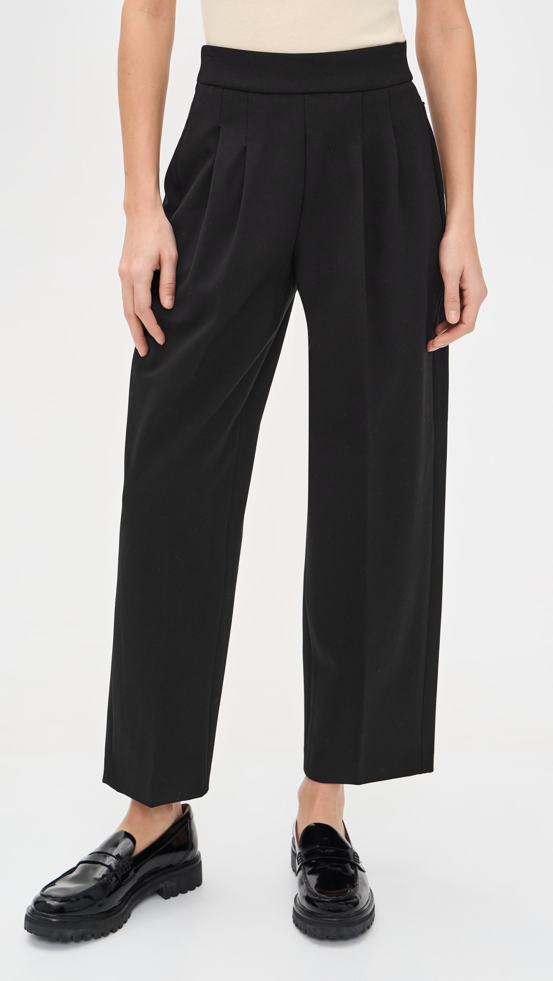 Ponte Pleated Ankle Pants | Shopbop