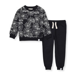 Spiderwebs Organic Boy Shirt and Pants Set - 0-3 Months | Burts Bees Baby