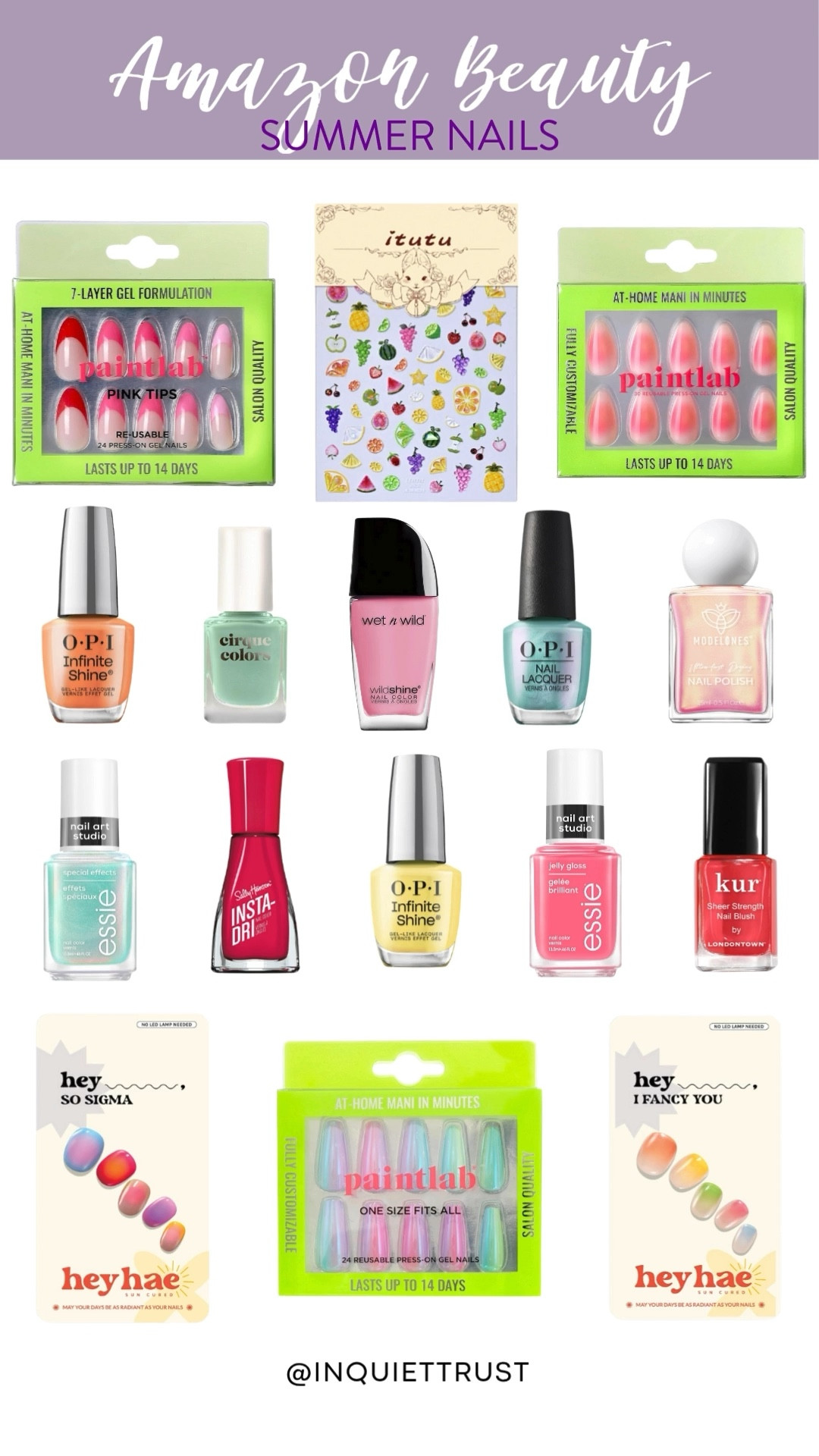 Treat yourself to some serious nail happiness this summer and get ready to receive lots of compliments! There's nothing quite like a fresh, colorful mani to boost your mood. Self-care just got a whole lot brighter! 
#amazonfinds #beautyhaul #summerready #nailgoals

#LTKBeauty #LTKU #LTKFindsUnder50