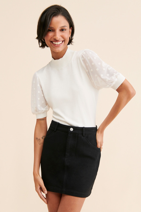 Mockneck Knit Sweater | Nuuly