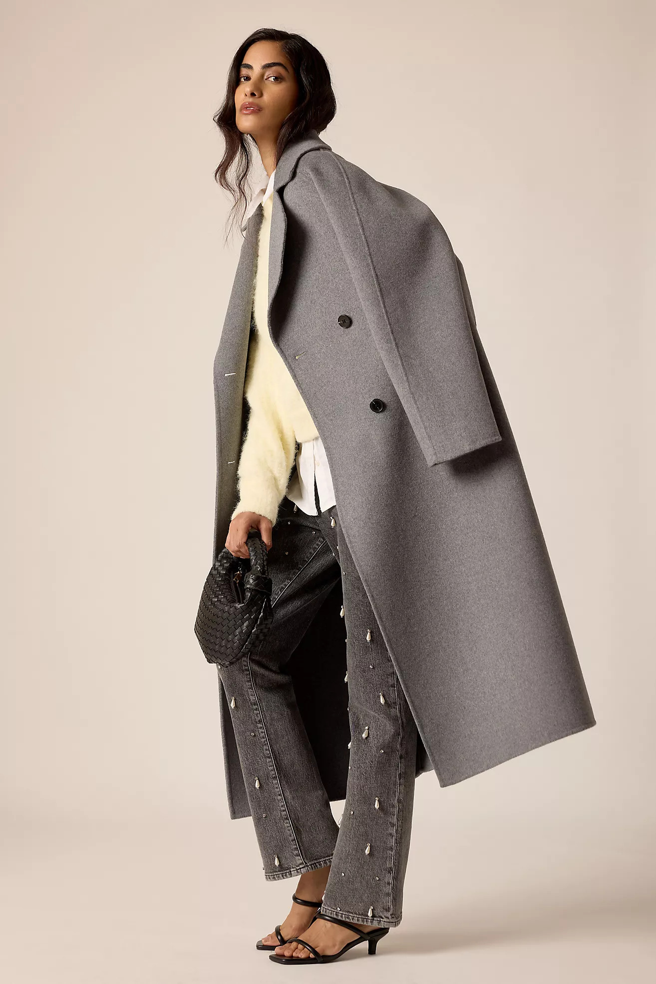 By Anthropologie Double-Breasted Wool-Blend Coat | Anthropologie (UK)