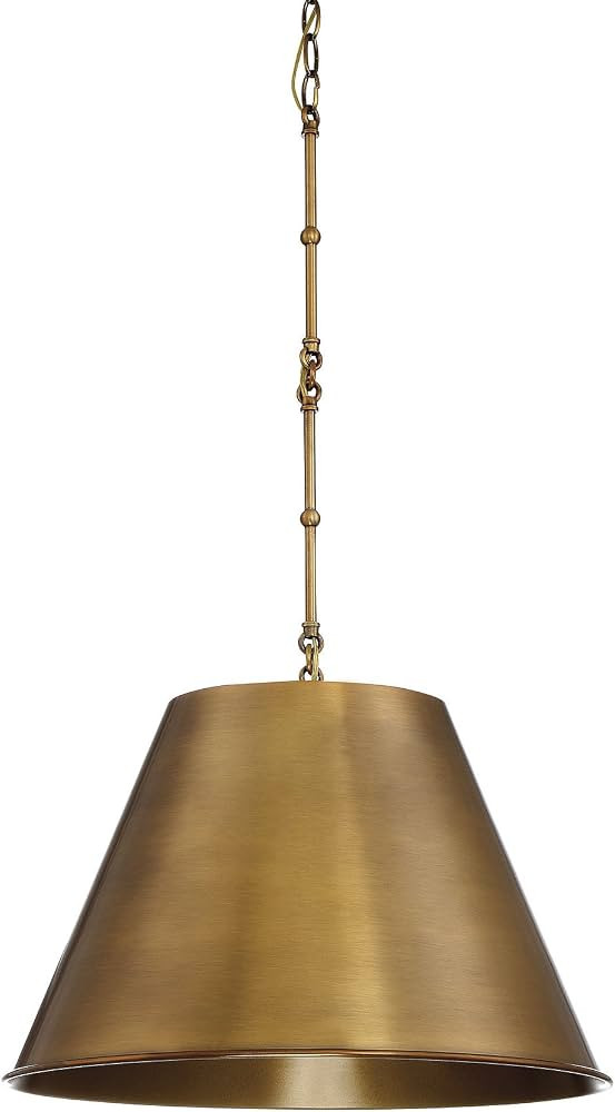 Savoy House 7-131-1-322 Alden Traditional Metal Cone Pendant, 1-Light 60 Watt, 18" H x 34" W, War... | Amazon (US)