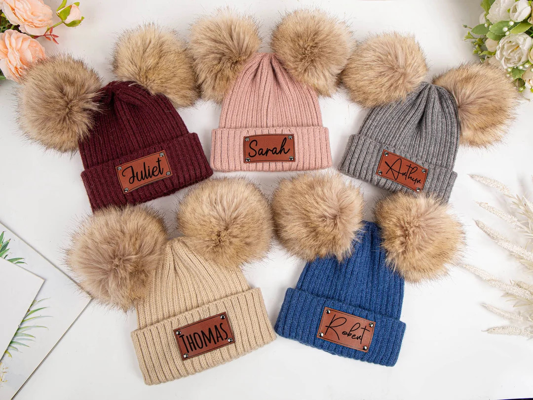 Baby Beanie With Detachable Double Pom-pomcustom Baby Beanie - Etsy | Etsy (US)