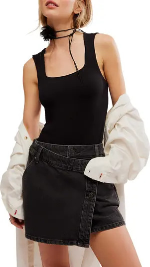 Free People Luna Square Neck Tank Bodysuit | Nordstrom | Nordstrom