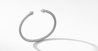 Cable Classic Collection® Bracelet with Prasiolite and Diamonds | David Yurman