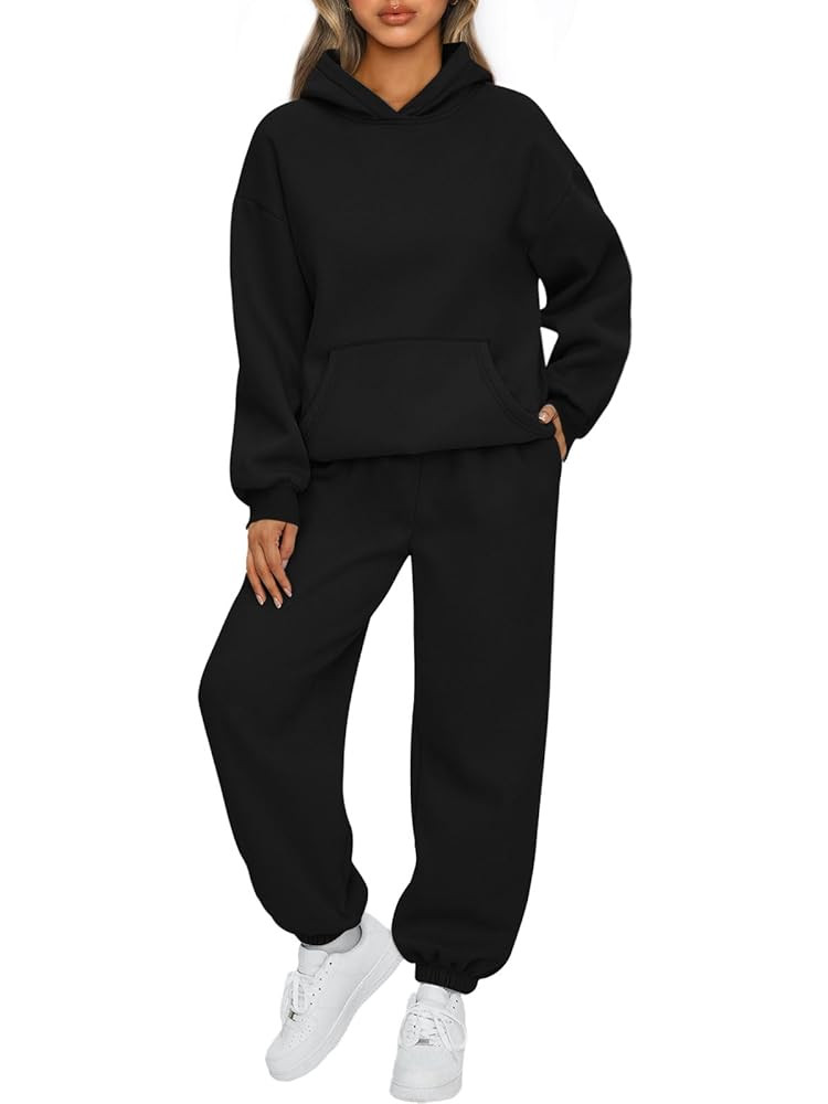 AUTOMET Womens 2 Piece Outfits Lounge Hoodie Sweatsuit Sets Plus Size Fall Fashion Clothes Airpor... | Amazon (US)