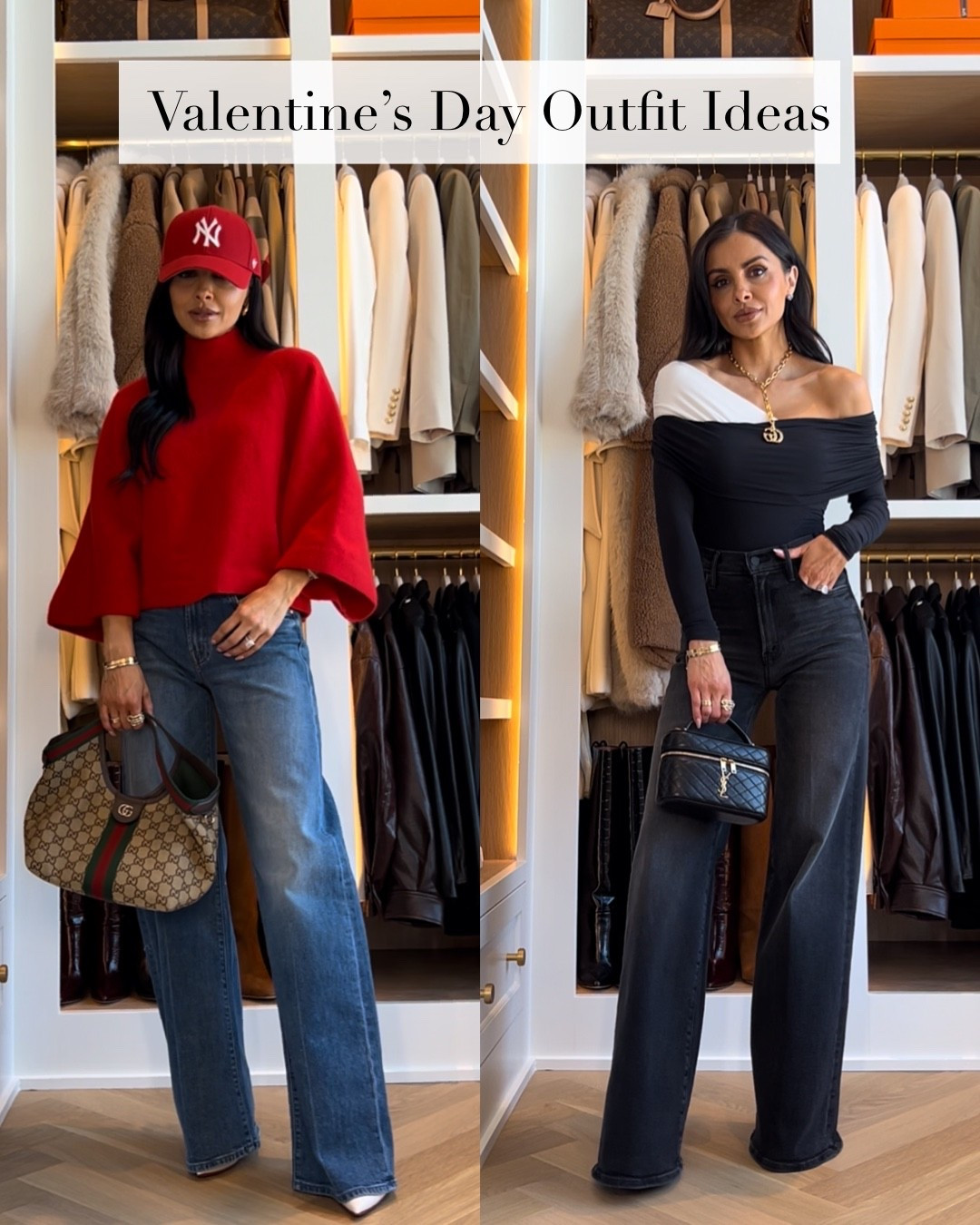 Date night outfit ideas 
Valentine’s Day outfit ideas 
Zara red sweater wearing an XS
Revolve bodysuit wearing an XXS
Mother denim wearing a 24 - run TTS
Gucci pendant necklace


#LTKgrwm #LTKootd #LTKValentine