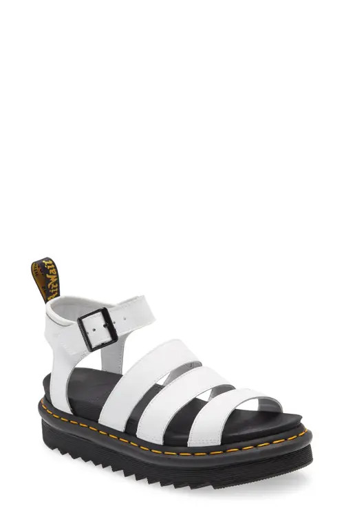 Dr. Martens Blaire Sandal in White Hydro Leather at Nordstrom, Size 8Us | Nordstrom