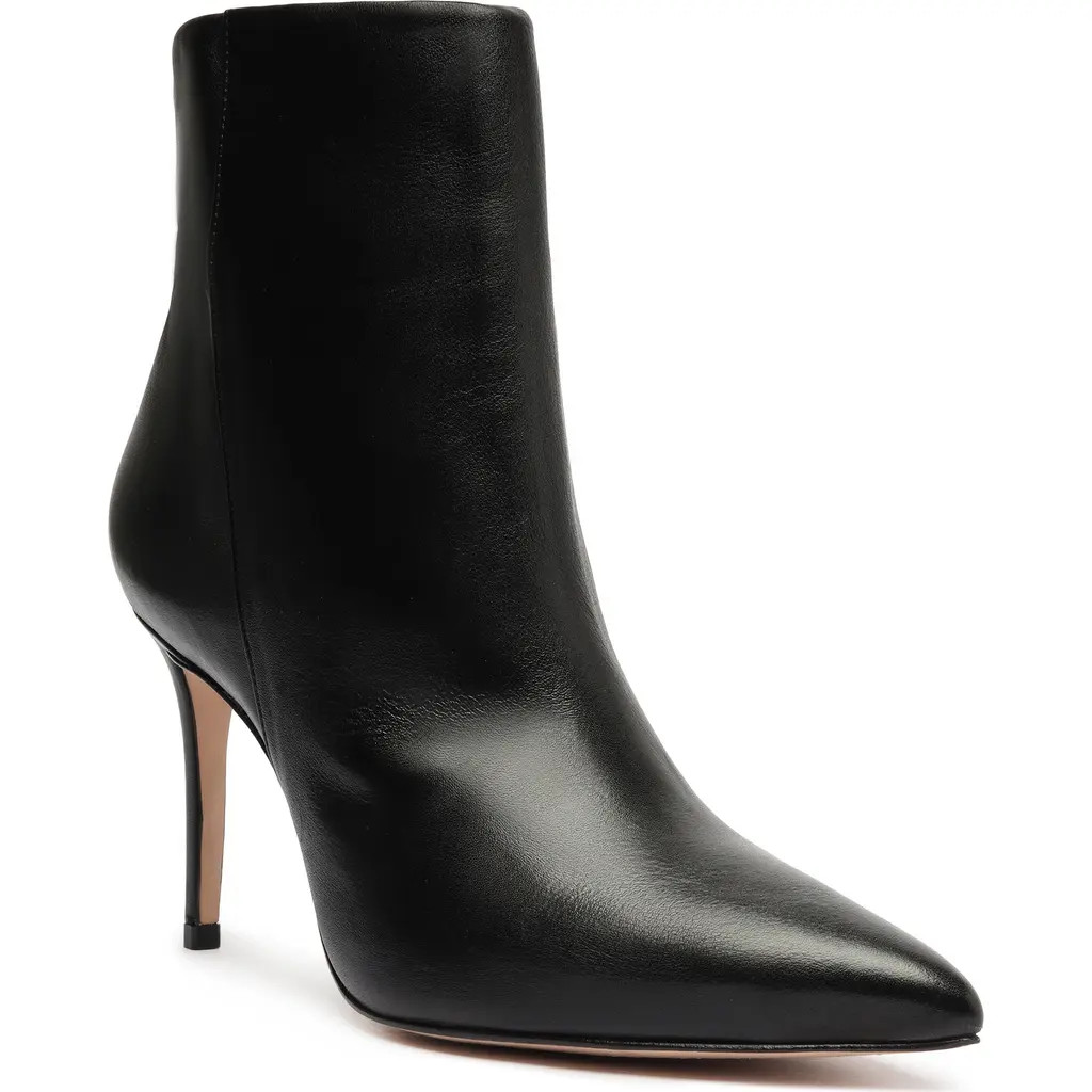 Schutz Mikki Mid Pointed Toe Bootie in Black at Nordstrom, Size 11 | Nordstrom