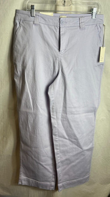 A New Day Women High-Rise Wide Leg Straight Cropped Pants Lavender size 12 R New | eBay US