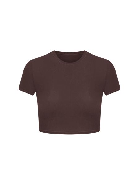 Wundermost Ultra-Soft Nulu Crewneck Cropped T-Shirt | Women's Short Sleeve Shirts & Tee's | lulul... | Lululemon (US)