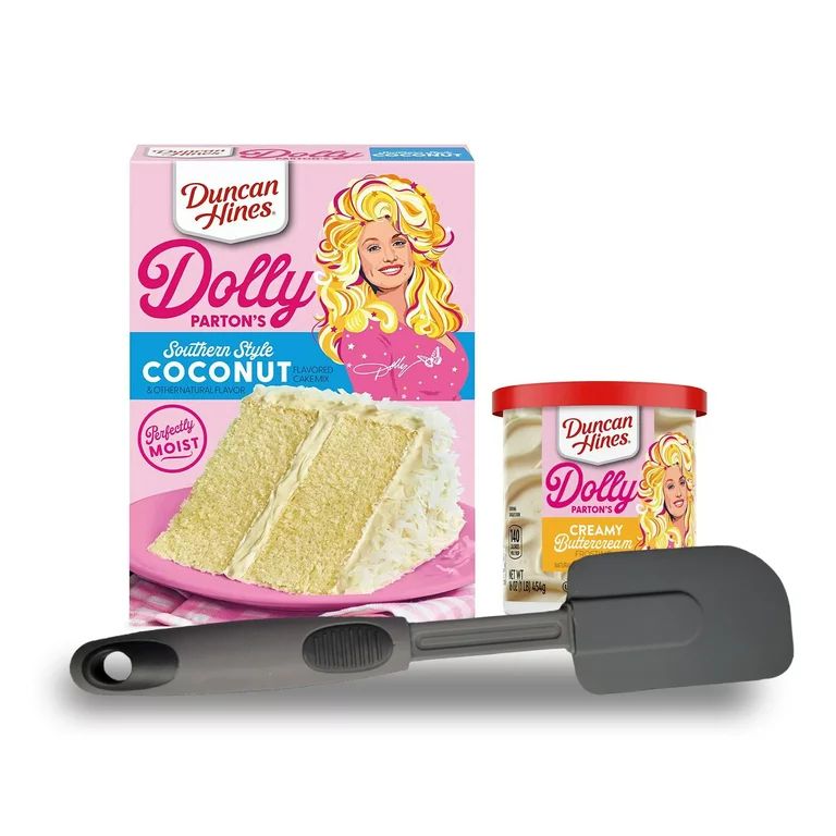 Duncan Hine's Dolly Parton's Favorite Southern-Style Coconut Cake Mix and Spatula Gift Set! Cocon... | Walmart (US)