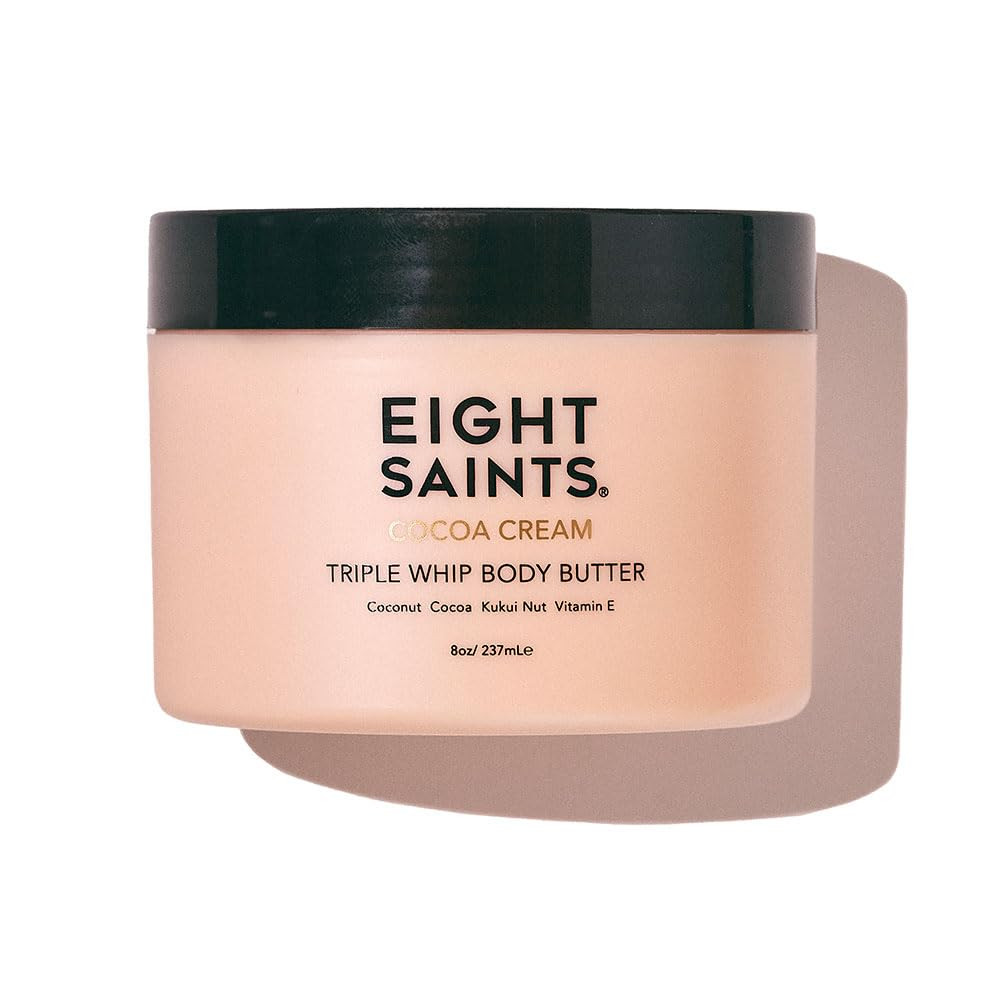 Eight Saints Cocoa Creme Body Butter, Natural and Organic Body Cream With Coconut Oil and Cocoa, ... | Amazon (US)