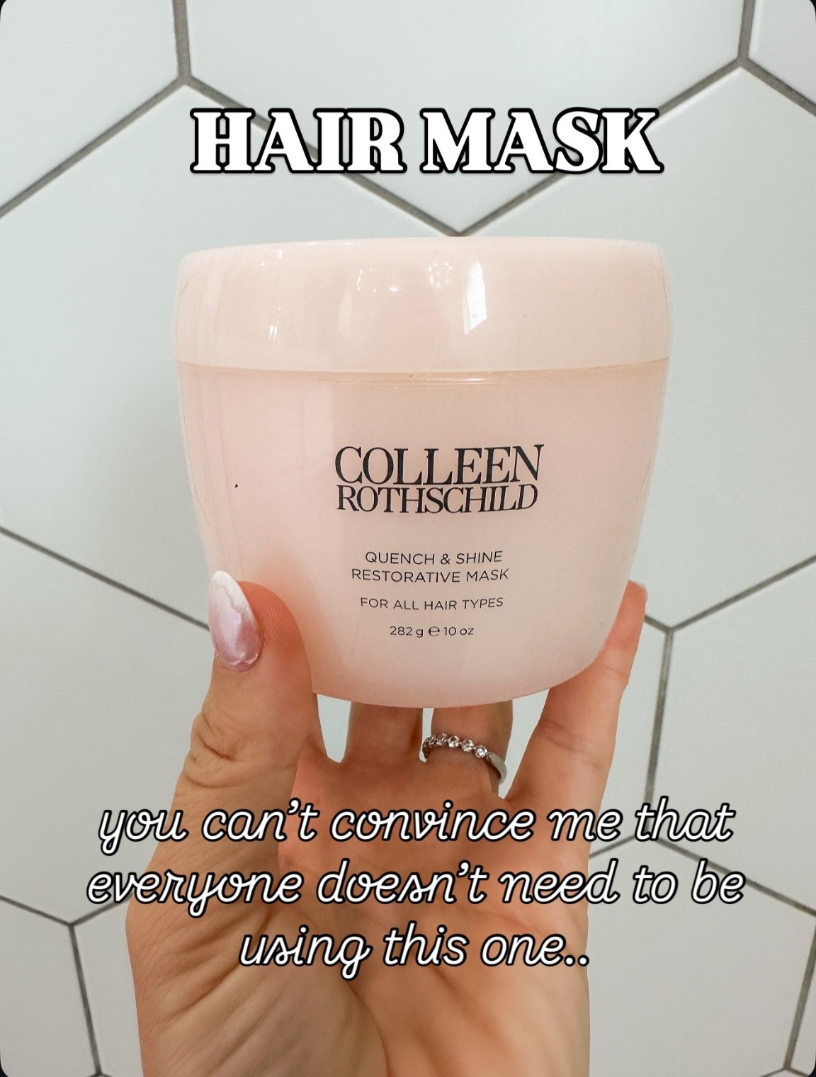 I will convince anybody that I talk to that you need this hair mask in your life! This Colleen Rothschild hair mask once a week has been a lifesaver!

#LTKFindsUnder50 #LTKStyleTip #LTKBeauty