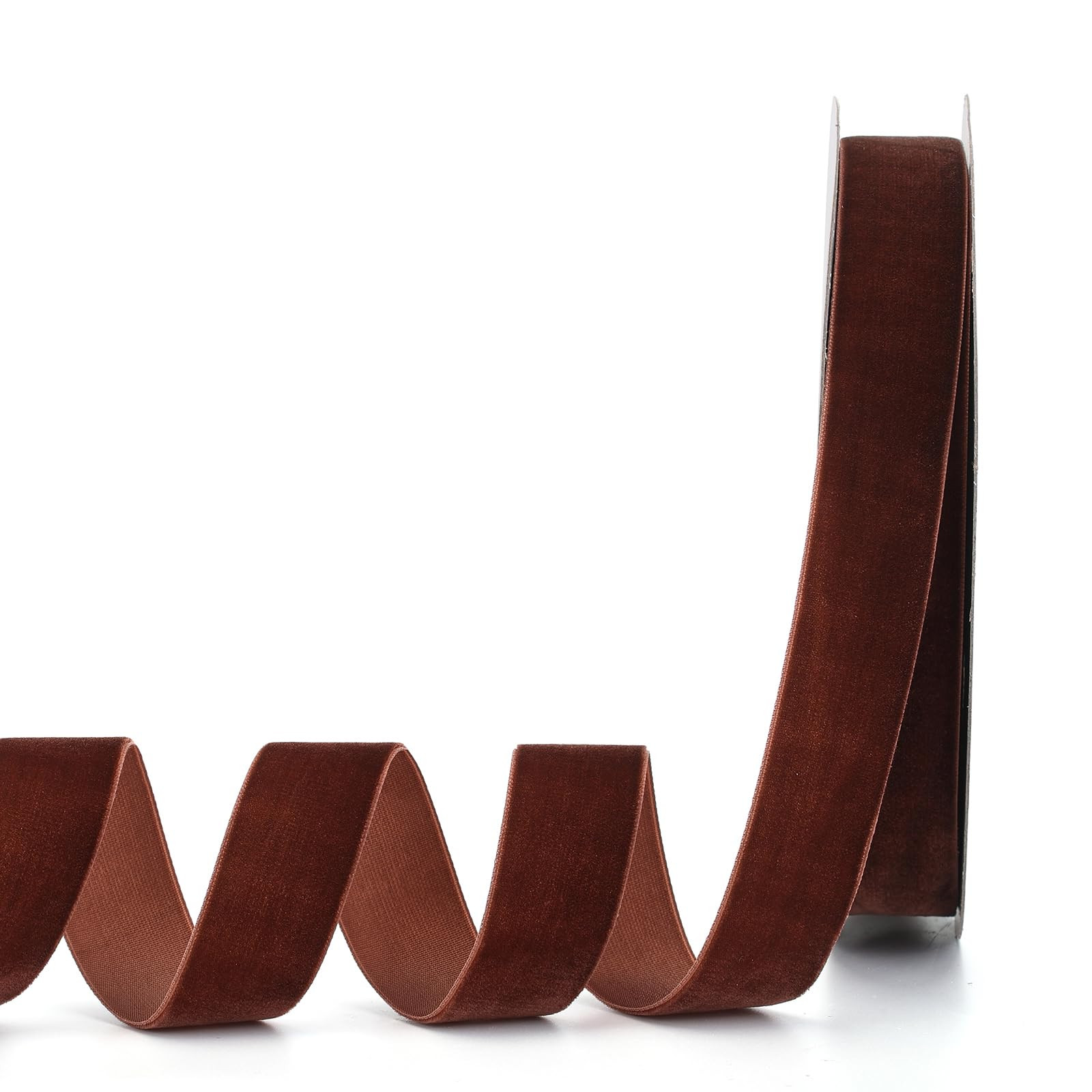 Coffee Velvet Ribbon,1" W x 20Yd Single Face,Great for Gift Wrapping,Hair Bows,Handmade Craft and... | Amazon (US)