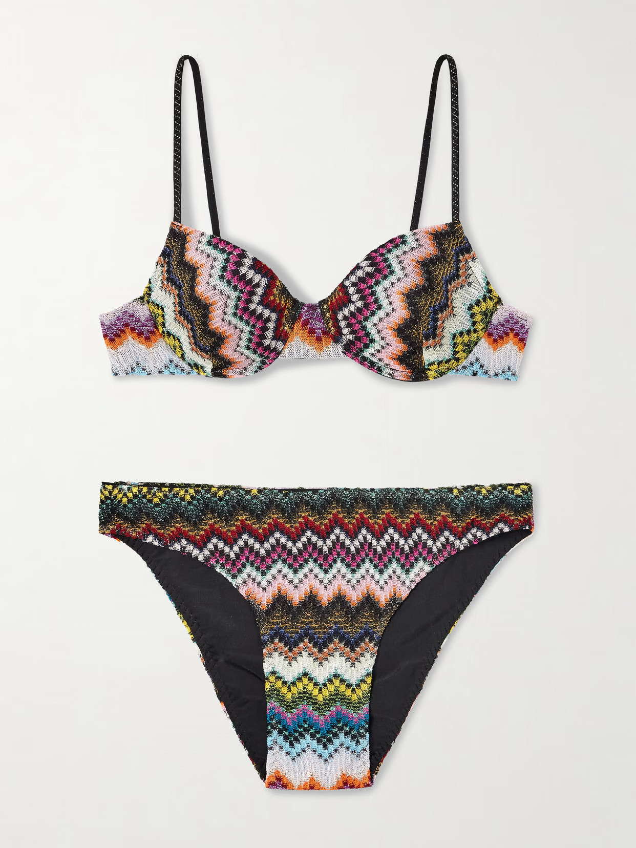 Missoni - Mare Metallic Striped Crochet-knit Bikini - Multi | NET-A-PORTER (UK & EU)